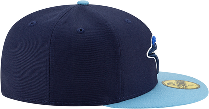 Youth Toronto Blue Jays Navy/ Light Blue New Alternate 4 Authentic Collection On-Field New Era - 59FIFTY Fitted Hat - Pro League Sports Collectibles Inc.