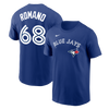 Toronto Blue Jays Jordan Romano #68 Nike Royal Blue Name & Number T-Shirt - Pro League Sports Collectibles Inc.