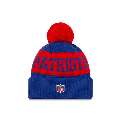 : New Era New England Patriots 2021 Sideline Sport Red Cuff Pom -  NFL Men's Cuffed Knit Hat : Sports & Outdoors