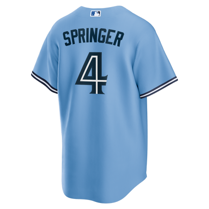 Youth George Springer #4 Toronto Blue Jays Nike Powder Blue Horizon Alternate Replica Team Jersey - Pro League Sports Collectibles Inc.