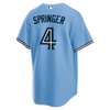 Youth George Springer #4 Toronto Blue Jays Nike Powder Blue Horizon Alternate Replica Team Jersey - Pro League Sports Collectibles Inc.