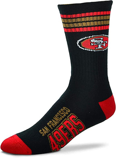 San Francisco 49ers - 4 Stripe Deuce Socks - Pro League Sports Collectibles Inc.