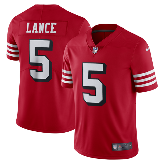 Trey Lance San Francisco 49ers Red Alternate Nike Vapor Limited Jersey - Pro League Sports Collectibles Inc.