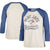 Women’s Toronto Blue Jays MLB 47' Brand 3/4 Retro Daze Raglan Shirt - Oatmeal/Royal