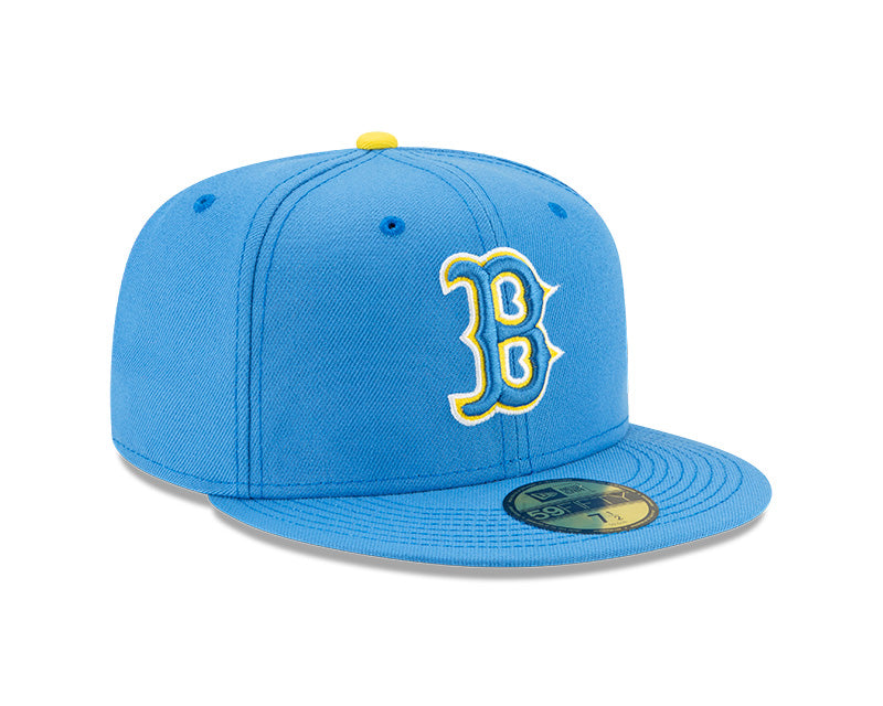 Boston Red Sox New Era Blue/Yellow 2021 City Connect Authentic Collection On-Field 59FIFTY Fitted Hat - Pro League Sports Collectibles Inc.