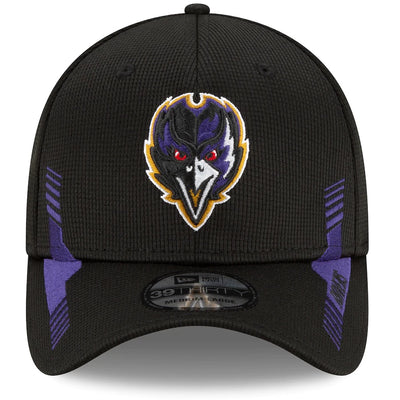 Baltimore Ravens 2021 New Era NFL Sideline Home Black 39THIRTY Flex Hat - Pro League Sports Collectibles Inc.