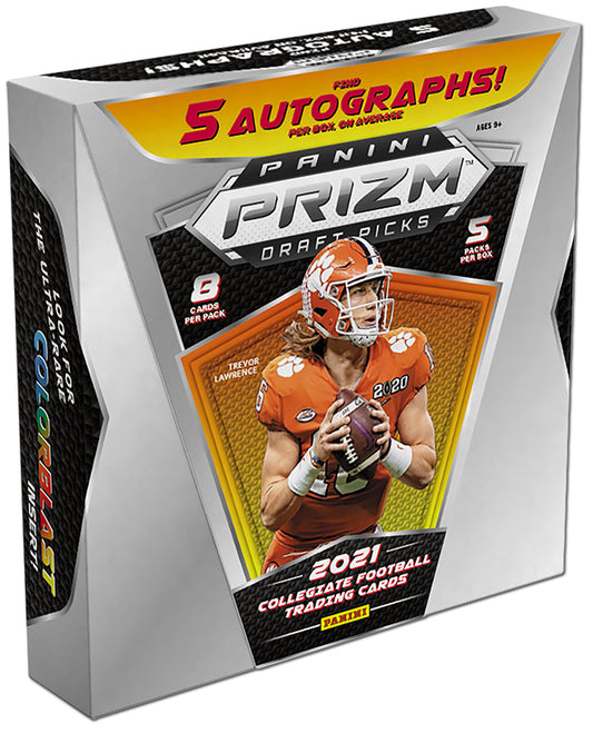 Panini Prizm 2021 Hobby Draft Picks Collegiate Football -1 Box with 5 Packs - Pro League Sports Collectibles Inc.