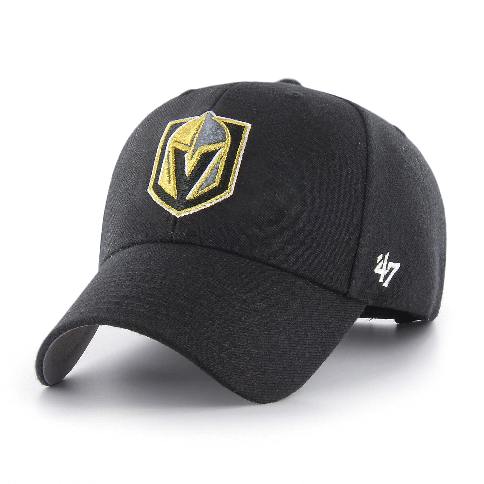 Vegas Knights Black 47 Brand MVP Basic Adjustable Hat - Pro League Sports Collectibles Inc.