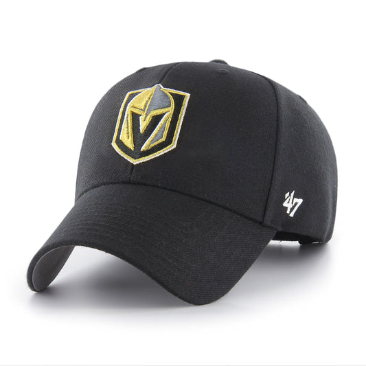 Vegas Knights Black 47 Brand MVP Basic Adjustable Hat - Pro League Sports Collectibles Inc.
