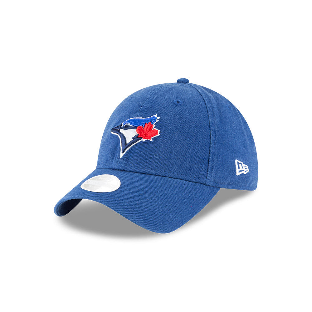 Women's New Era Royal Toronto Blue Jays Luxe Cuffed Knit Hat with Pom