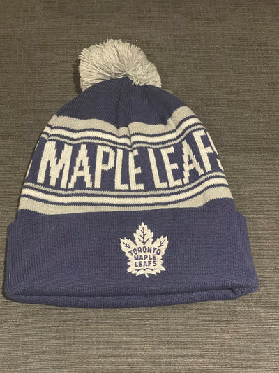 Youth Toronto Maple Leafs Royal Workmark 2.0 Cuffed Knit Hat with Pom - Pro League Sports Collectibles Inc.