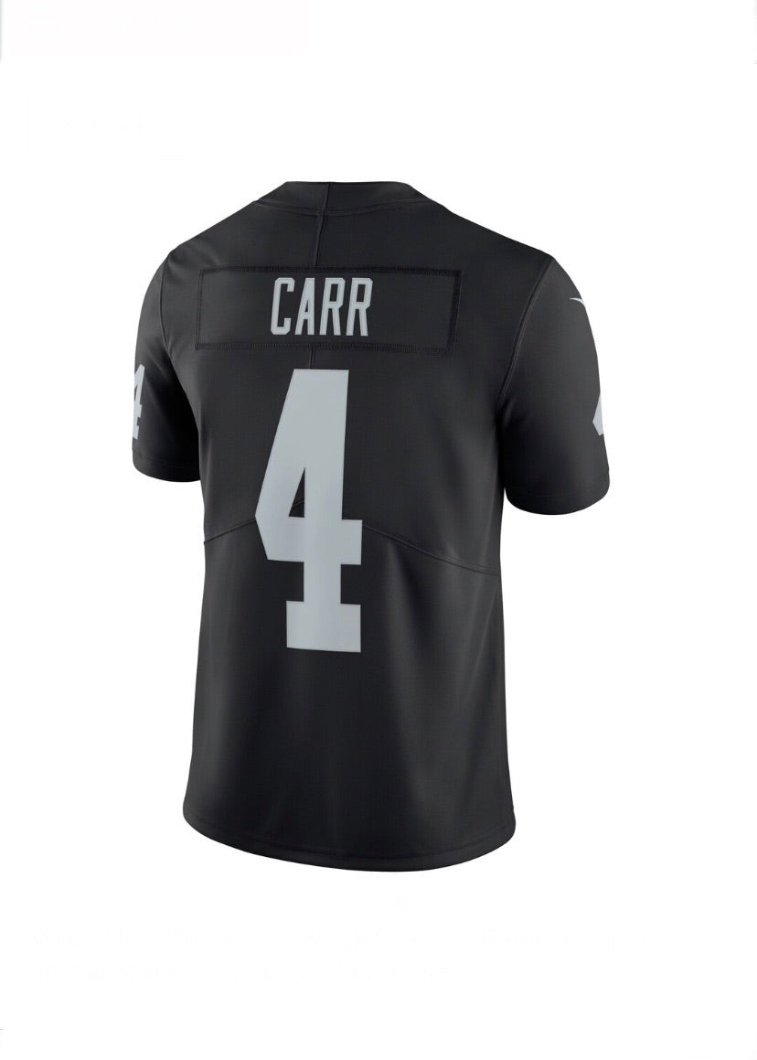 Oakland raiders nike derek shop carr limited black jersey