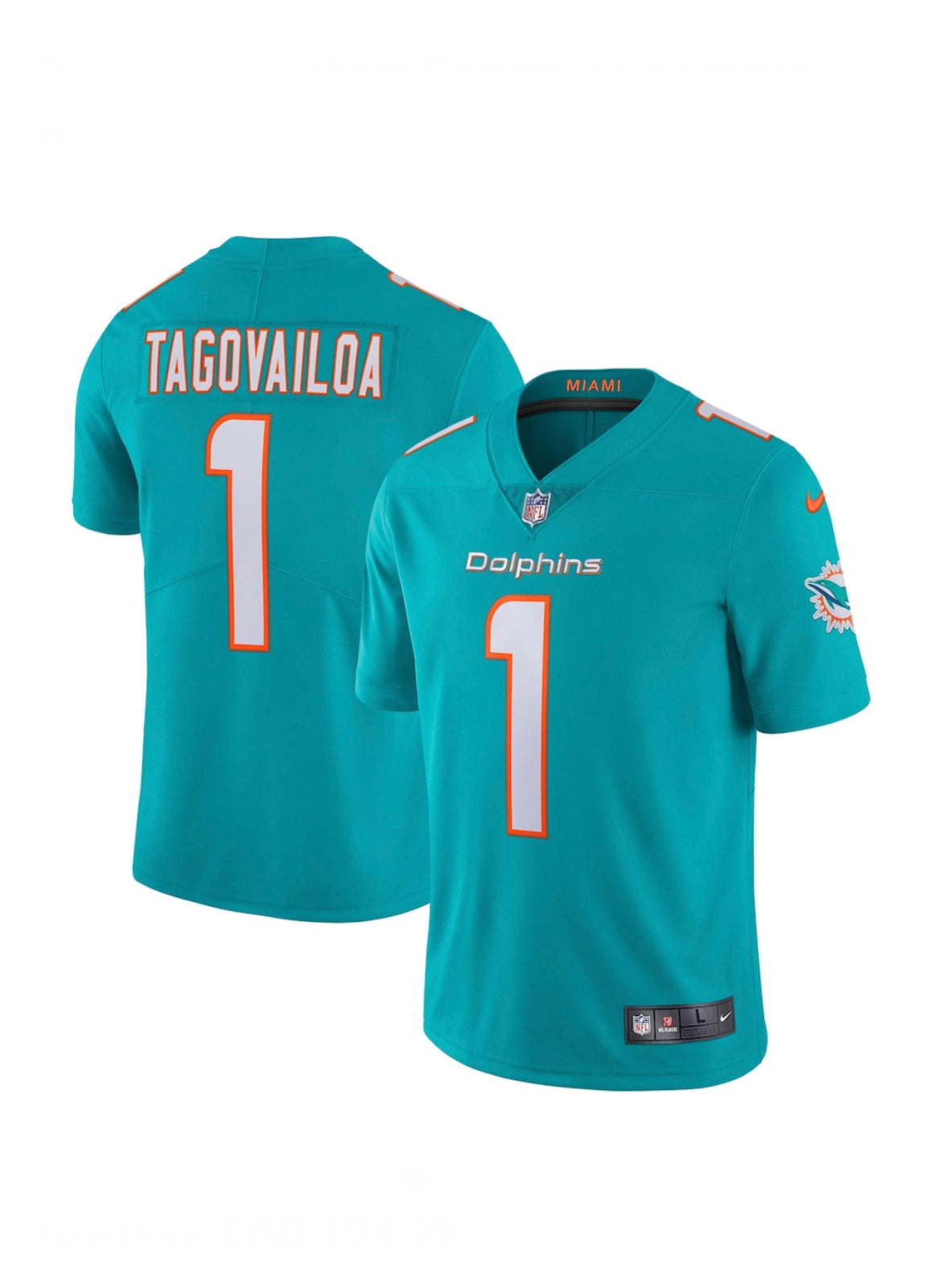 Tua Tagovailoa Aqua Miami Dolphins Vapor Nike Limited Jersey Pro