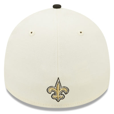 New Orleans Saints 2022 Sideline New Era Cream/Black - 39THIRTY 2-Tone Flex Hat - Pro League Sports Collectibles Inc.