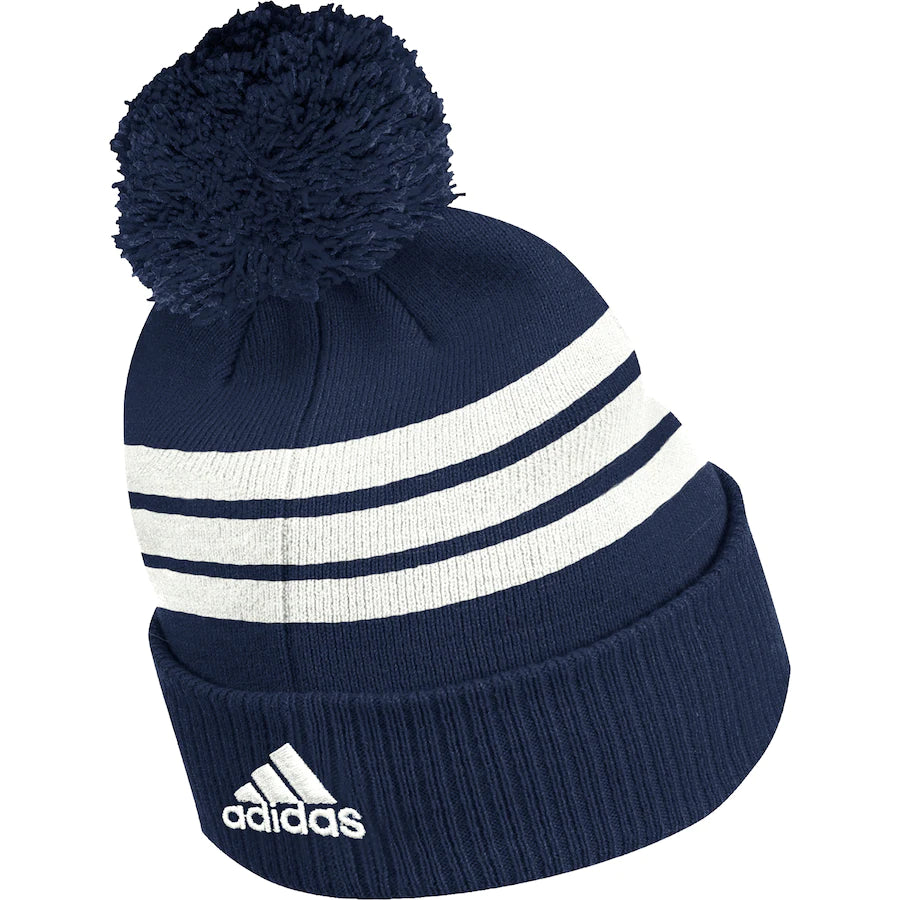 Winnipeg Jets Adidas 3 Stripe Locker Room Cuffed Knit Pom Toque - Pro League Sports Collectibles Inc.