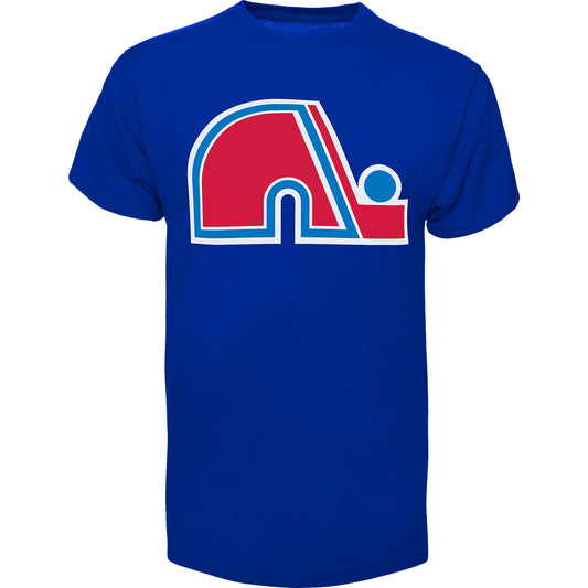 Quebec Nordiques Vintage NHL 47 Brand Fan T-Shirt - Blue - Pro League Sports Collectibles Inc.