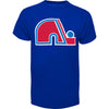 Quebec Nordiques Vintage NHL 47 Brand Fan T-Shirt - Blue - Pro League Sports Collectibles Inc.