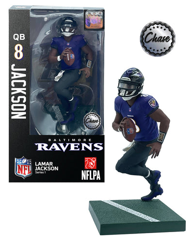 Lamar Jackson #8 Baltimore Ravens NFL Series 1 CHASE Import Dragon 6" Figure - Pro League Sports Collectibles Inc.
