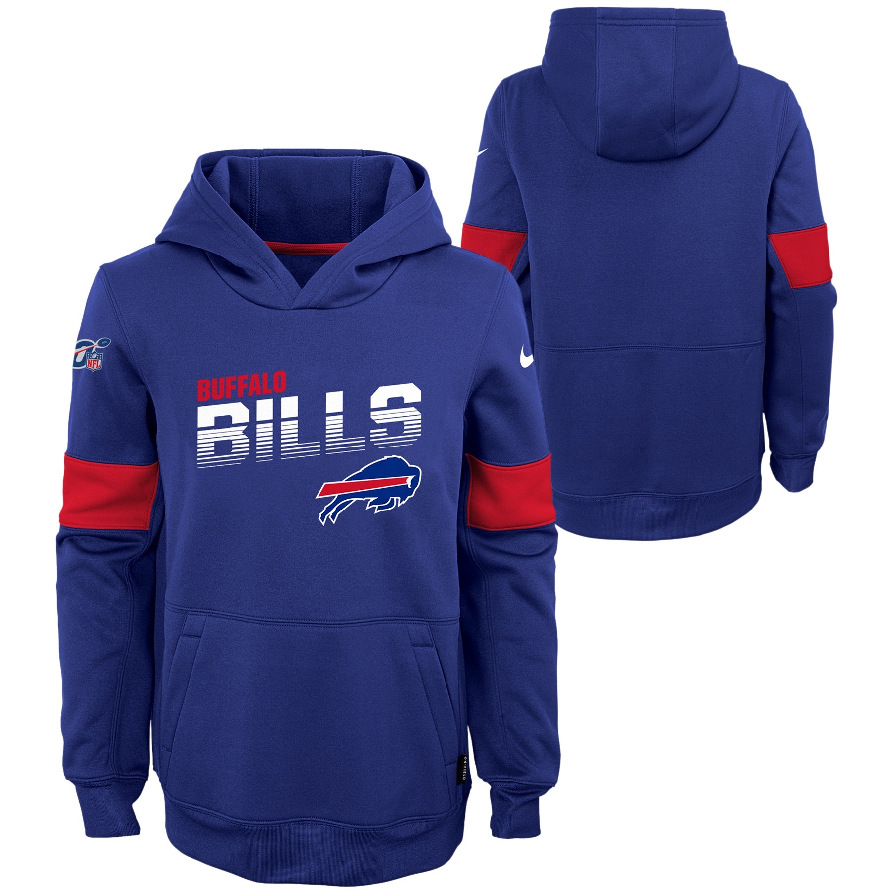 Youth Nike Royal Buffalo Bills Icon Performance Pullover Hoodie