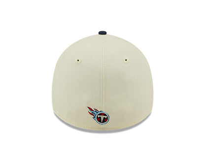 Tennessee Titans 2022 Sideline New Era Cream/Navy - 39THIRTY 2-Tone Flex Hat - Pro League Sports Collectibles Inc.