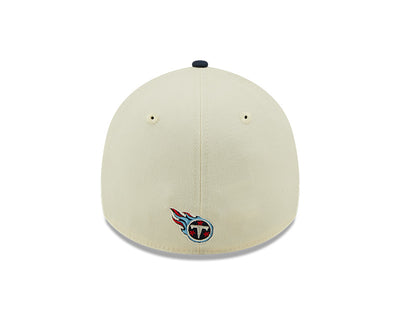 Tennessee Titans 2022 Sideline New Era Cream/Navy - 39THIRTY 2-Tone Flex Hat - Pro League Sports Collectibles Inc.