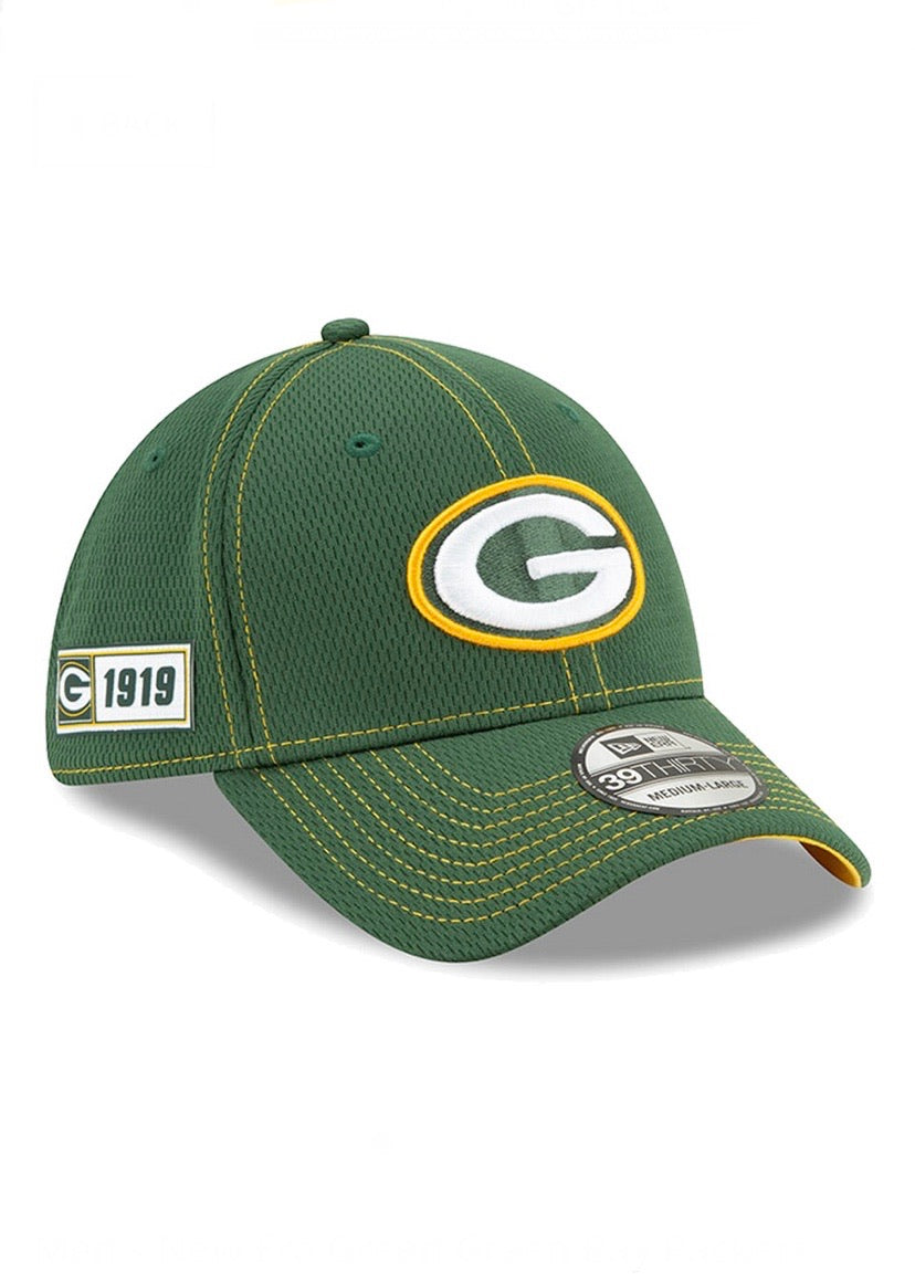 Green Bay Packers New Era 2021 NFL Sideline Road 39THIRTY Flex Hat