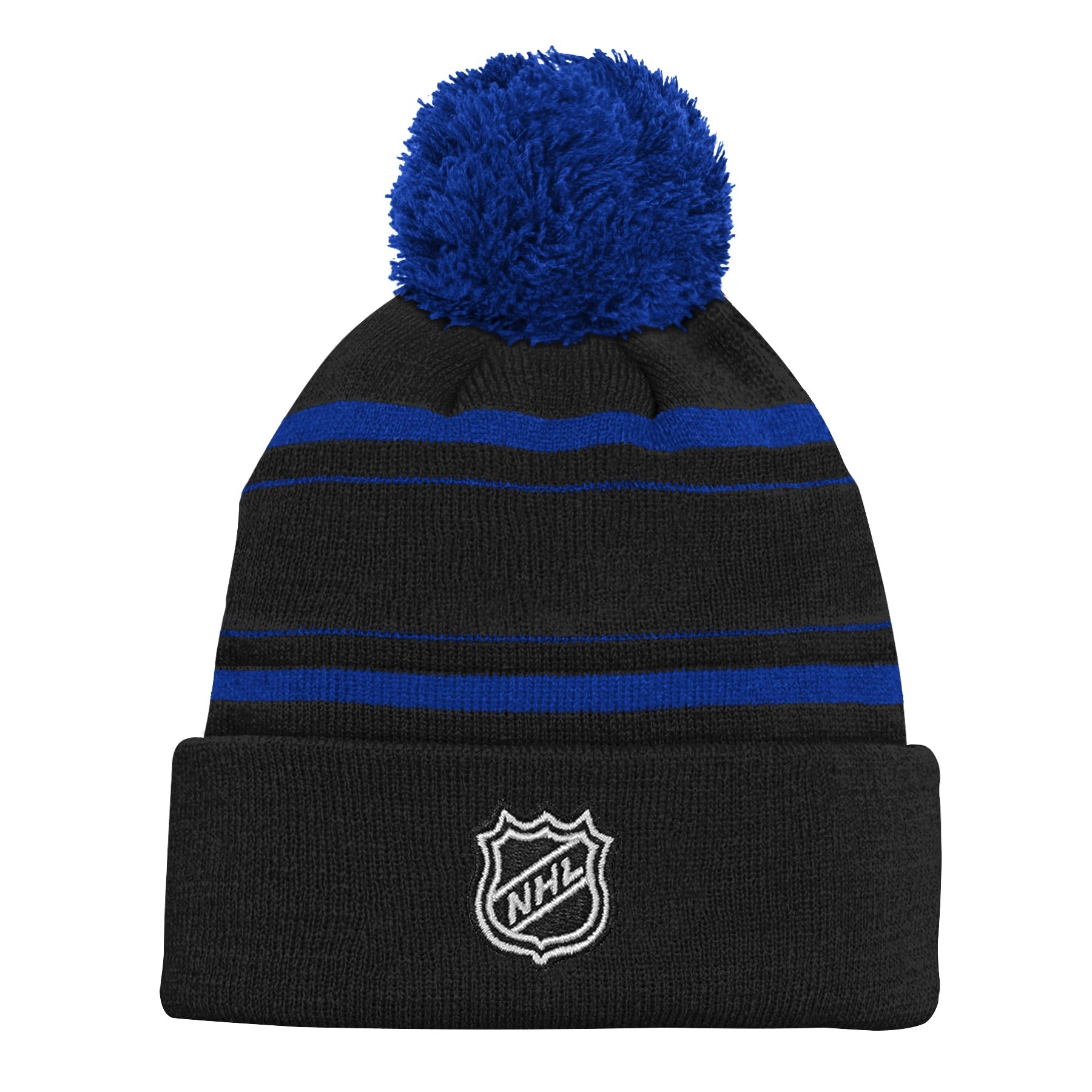 Youth Toronto Maple Leafs 3rd Logo Alternate Jacquard Cuffed Knit Hat with Pom - Pro League Sports Collectibles Inc.