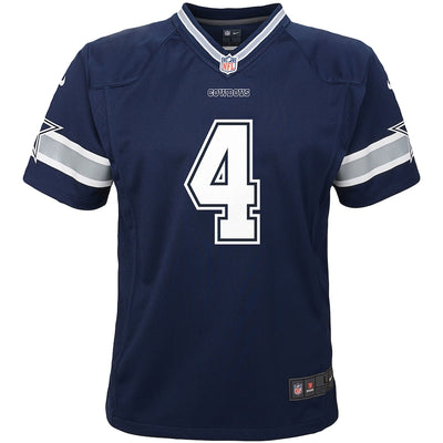 Youth Dak Prescott #4 Navy Dallas Cowboys Nike - Game Jersey - Pro League Sports Collectibles Inc.