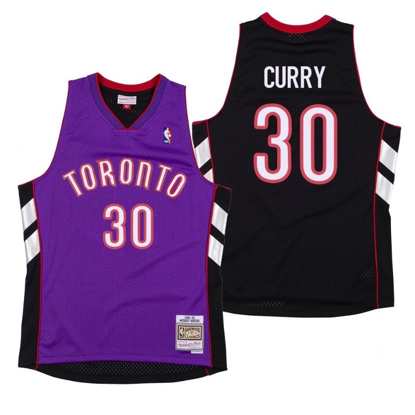 Dell Curry Toronto Raptors Mitchell & Ness 1999-00 Hardwood Classic Swingman Purple Jersey - Pro League Sports Collectibles Inc.