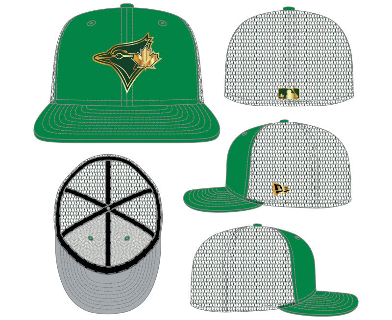 Toronto Blue Jays Green New Era 2023 St. Patrick's Day - Mesh 59FIFTY Fitted Hat - Pro League Sports Collectibles Inc.