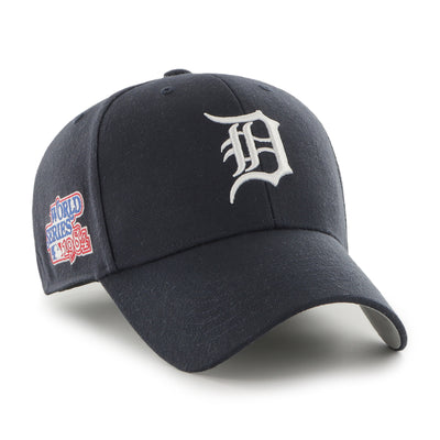 Detroit Tigers 1984 World Series Patch 47 Brand MVP Snapback Hat - Pro League Sports Collectibles Inc.