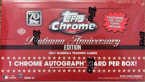 Topps Chrome Platinum Anniversary Edition 2021 Baseball Hobby Box - Pro League Sports Collectibles Inc.