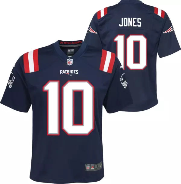 Youth Nike Navy New England Patriots Custom Game Jersey