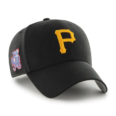 Pittsburgh Pirates 76th World Series Patch 47 Brand MVP Snapback Hat - Pro League Sports Collectibles Inc.