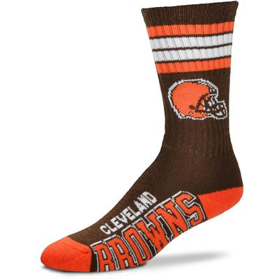 Cleveland Browns - 4 Stripe Deuce Socks - Pro League Sports Collectibles Inc.