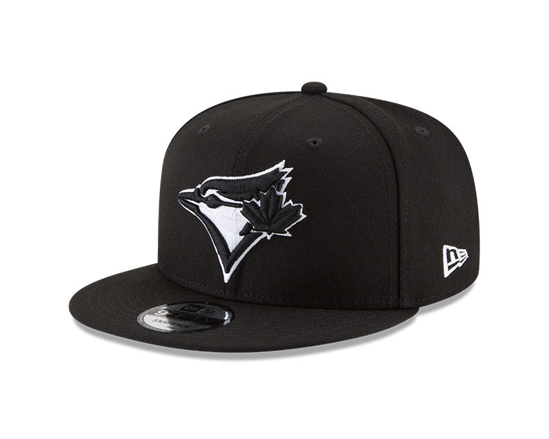 Toronto Blue Jays Basic Black White 9Fifty New Era Snapback Hat - Pro League Sports Collectibles Inc.