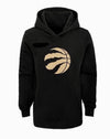 Child Toronto Raptors Ball Pullover Black Gold Logo Hoodie - Pro League Sports Collectibles Inc.