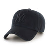 New York Yankees Black on Black Clean Up '47 Brand Adjustable Hat - Pro League Sports Collectibles Inc.