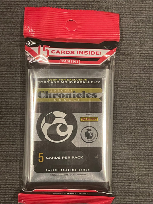 Panini 2020-21 Chronicles Premier League Soccer Value Cello Pack - 15 Cards - Pro League Sports Collectibles Inc.