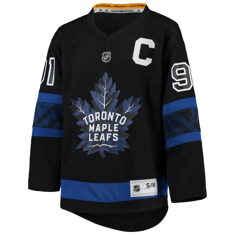 Youth Toronto Maple Leafs John Tavares #91 Alternate Premier Reversible Player Jersey - Flip - Pro League Sports Collectibles Inc.