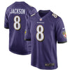Lamar Jackson #8 Baltimore Ravens -Purple Nike Game Finished Player Jersey - Pro League Sports Collectibles Inc.