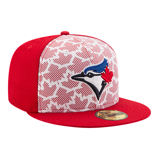 Men's New Era Toronto Blue Jays 2023 4th of July Collection 39THIRTY  Scarlet Flex Fit Cap