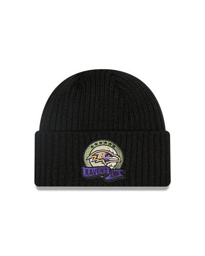 Baltimore Ravens New Era Salute To Service 2022 Sport Cuffed Knit Hat - Pro League Sports Collectibles Inc.