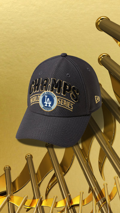 Los Angeles Dodgers New Era Graphite 2020 World Series Champions Locker Room 39THIRTY Flex Hat - Pro League Sports Collectibles Inc.