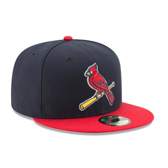 St. Louis Cardinals New Era Navy/Red Authentic Collection On-Field Alternate 2 59FIFTY Fitted Hat - Pro League Sports Collectibles Inc.