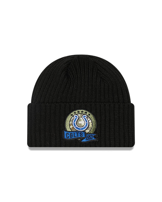 Indianapolis Colts New Era Salute To Service 2022 Sport Cuffed Knit Hat - Pro League Sports Collectibles Inc.