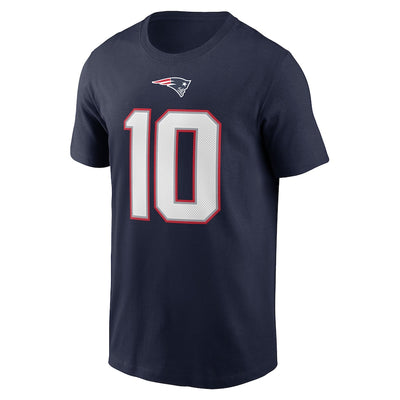 New England Patriots Mac 1st Round Draft Pick Jones Name & Number T-Shirt - Blue - Pro League Sports Collectibles Inc.