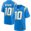 Justin Herbert #10 Los Angeles Chargers - Blue Nike Game Finished Player Jersey - Pro League Sports Collectibles Inc.