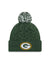 Women’s Green Bay Packers New Era Cozy Cable Laser Cuff Pom Knit Toque