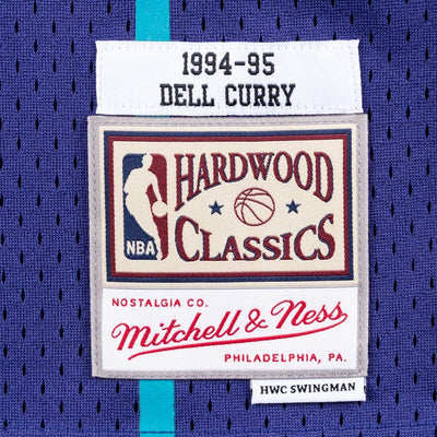 Dell Curry Charlotte Hornets Alternate 1994-95 Mitchell & Ness Hardwood Classic Swingman Purple Jersey - Pro League Sports Collectibles Inc.